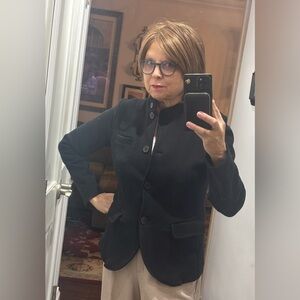 Banana Republic Black Button-Up Blazer